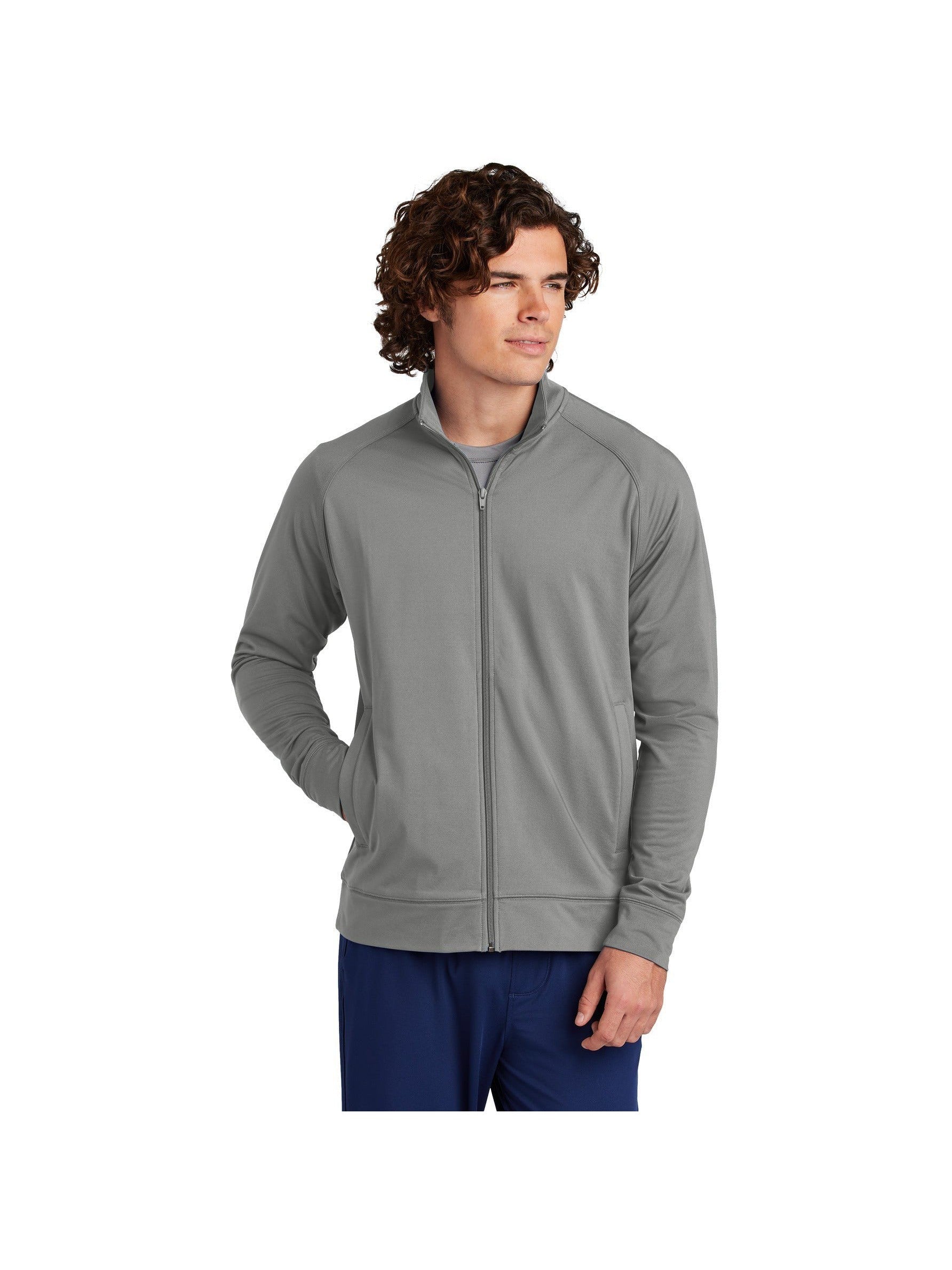 no-logo Sport-Tek Sport-Wick Stretch Full-Zip Cadet Jacket-Sport-Tek-Thread Logic