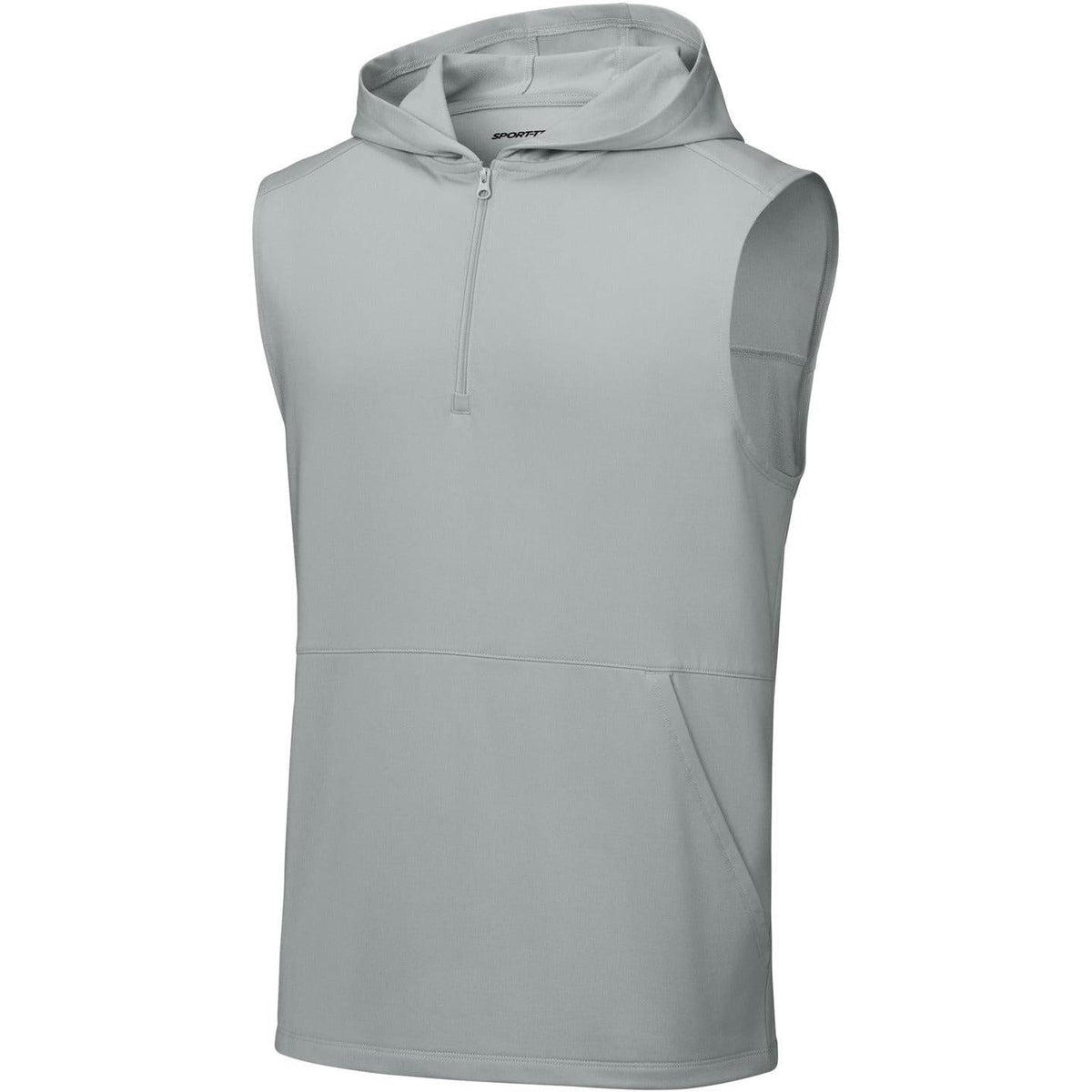 no-logo Sport-Tek Sport-Wick Stretch Sleeveless Hooded 1/4-Zip