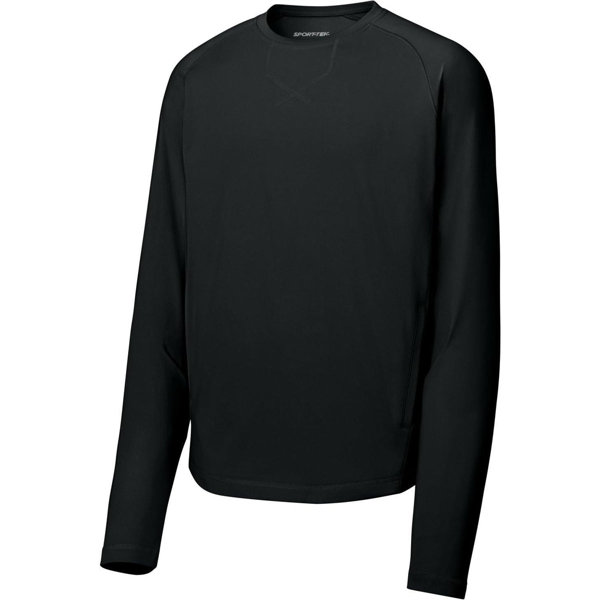 no-logo Sport-Tek Sport-Wick Stretch Pocketed Crewneck