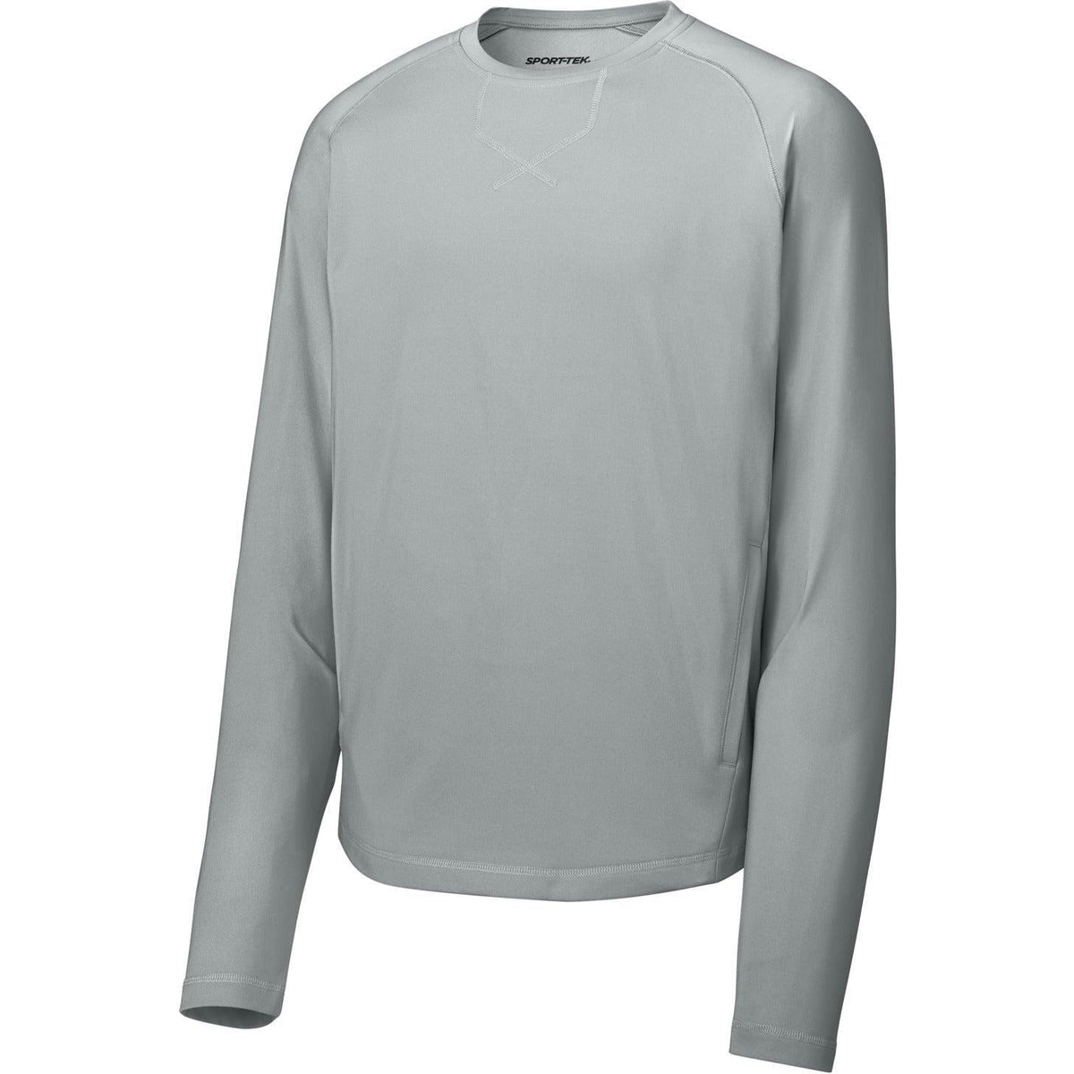 no-logo Sport-Tek Sport-Wick Stretch Pocketed Crewneck