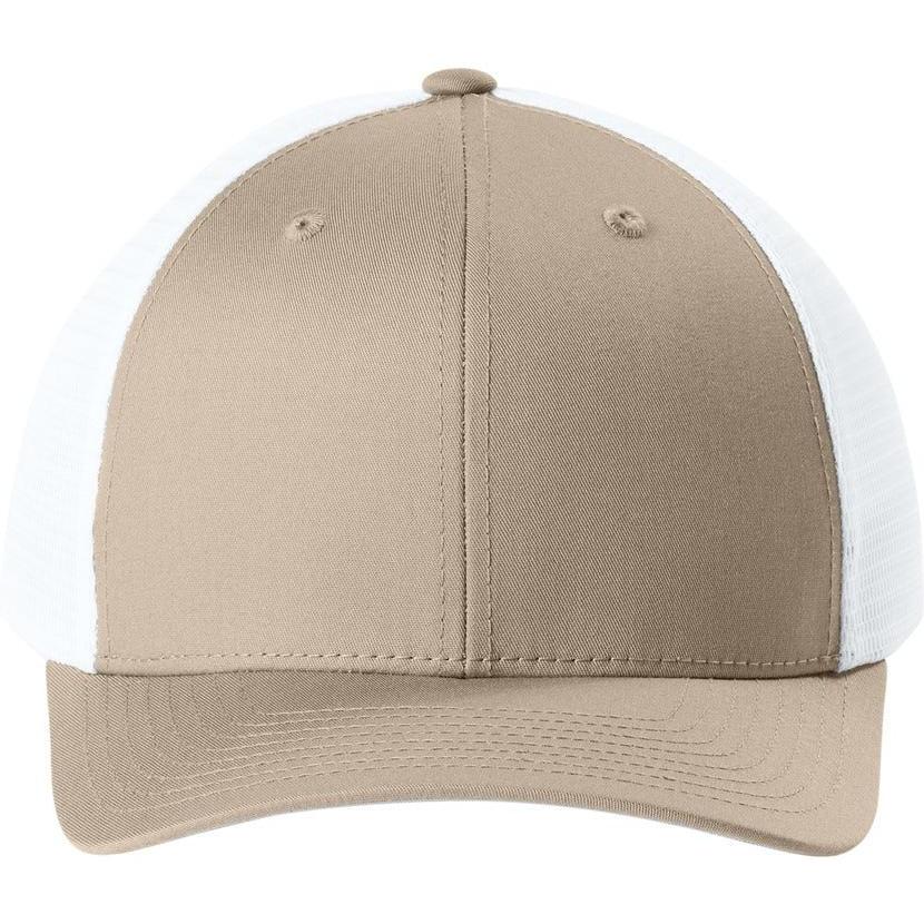 no-logo Sport-Tek Stretch-Tek Snapback Trucker Cap