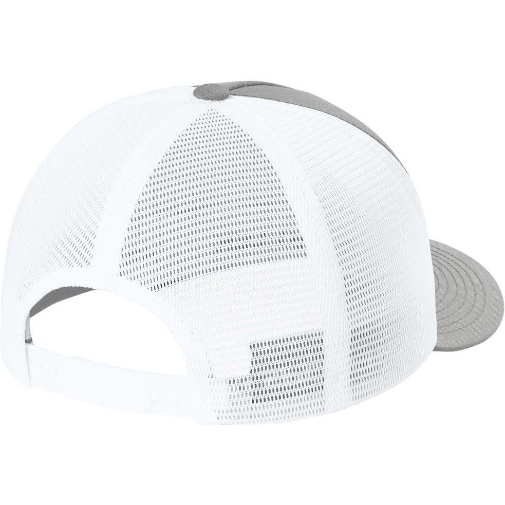 no-logo Sport-Tek Stretch-Tek 5-Panel Trucker Cap