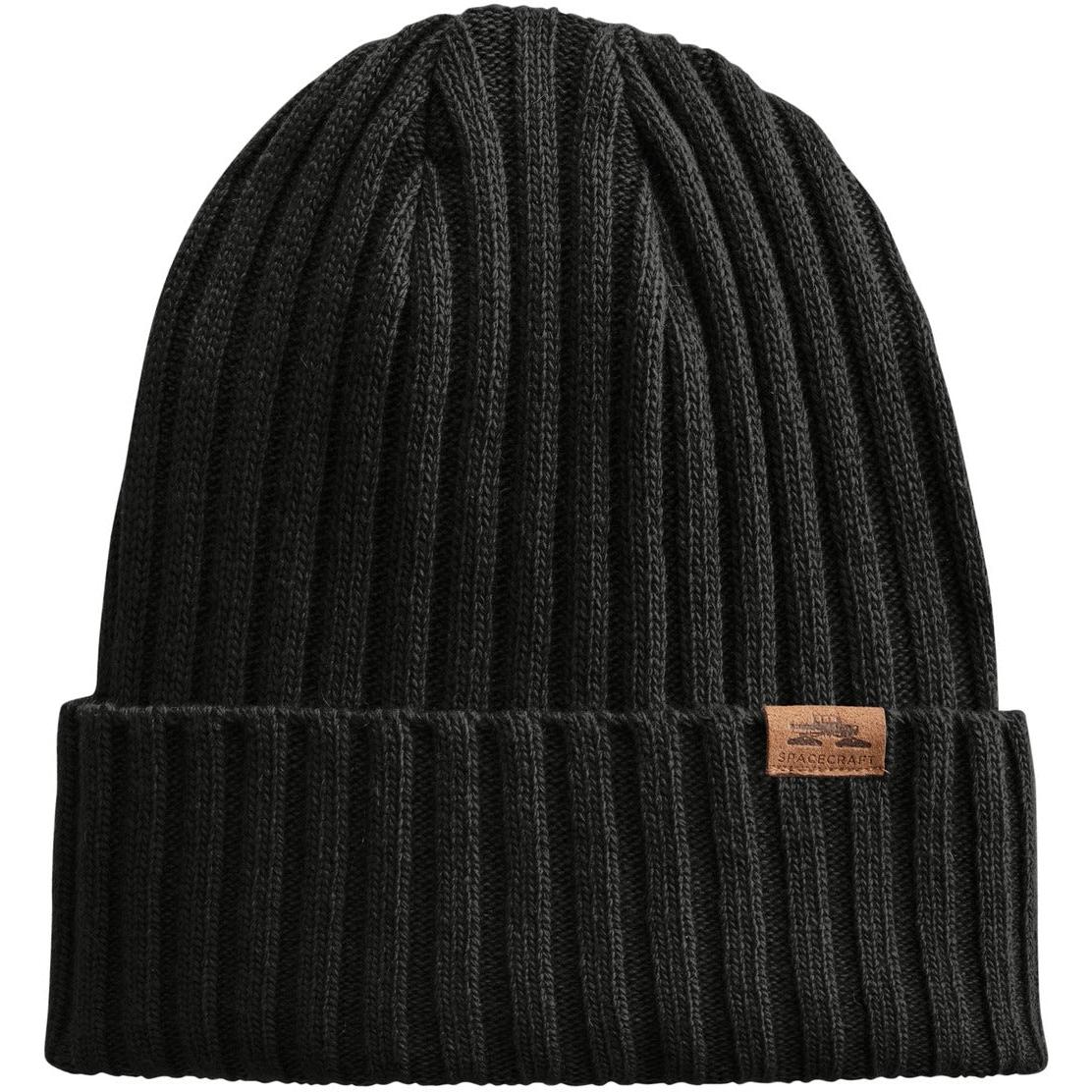 no-logo CLOSEOUT - Spacecraft Square Knot Beanie-Headwear-Spacecraft-Black-1 Size-Thread Logic
