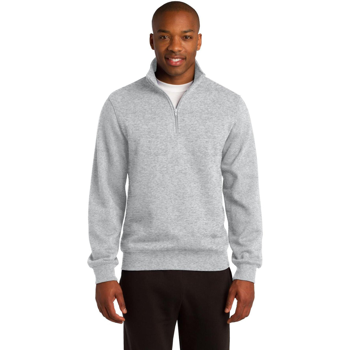 no-logo Sport-Tek 1/4-Zip Sweatshirt-Quarter Zips-Sport-Tek-Athletic Heather-S-Thread Logic