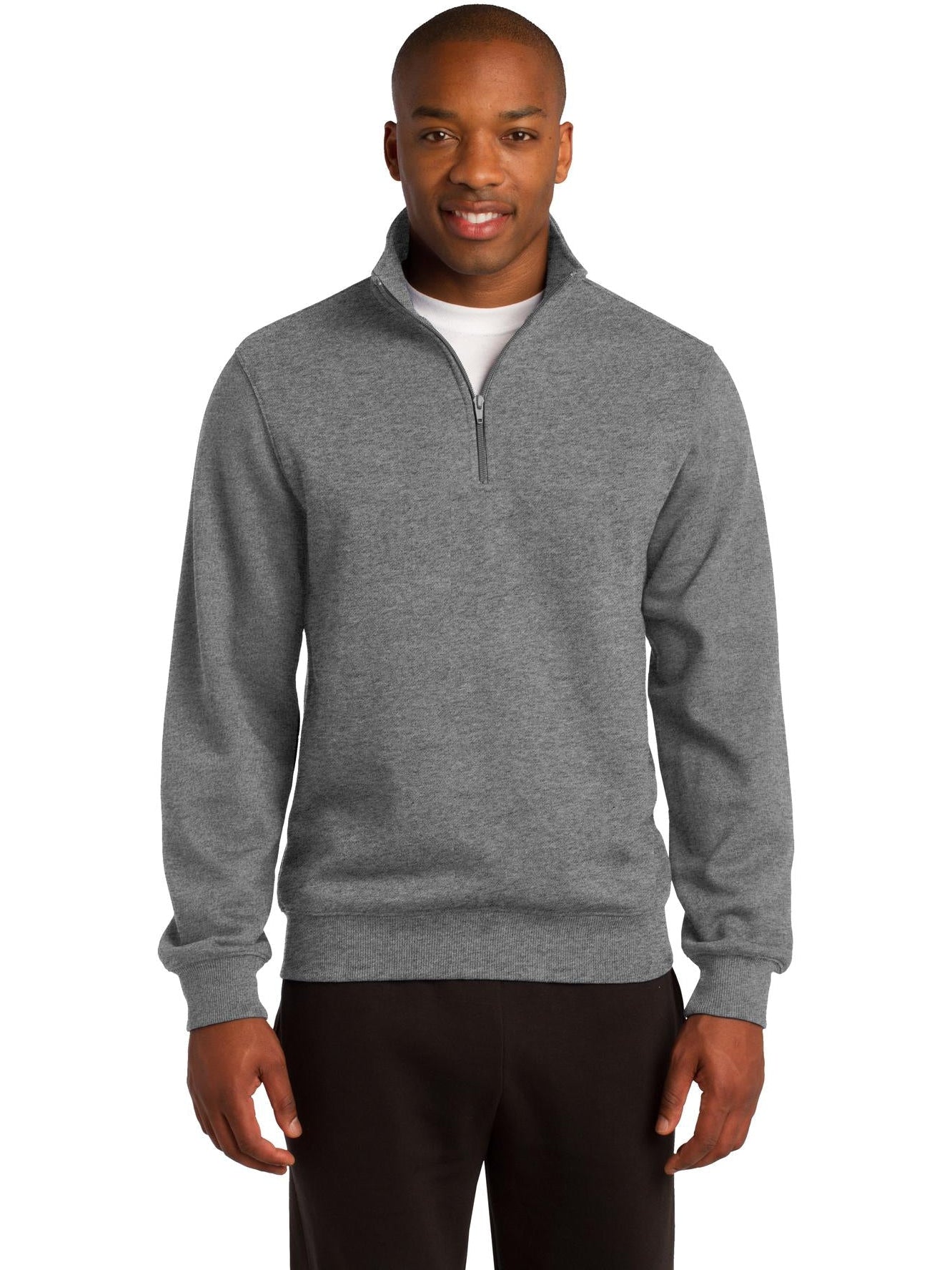 Sport-Tek 1/4-Zip Sweatshirt-Regular-Sport-Tek-Vintage Heather-S-Thread Logic