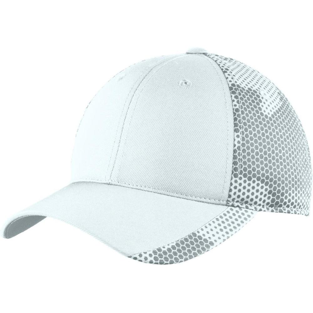 no-logo Sport-Tek Camohex Cap-Regular-Sport-Tek-White-OSFA-Thread Logic