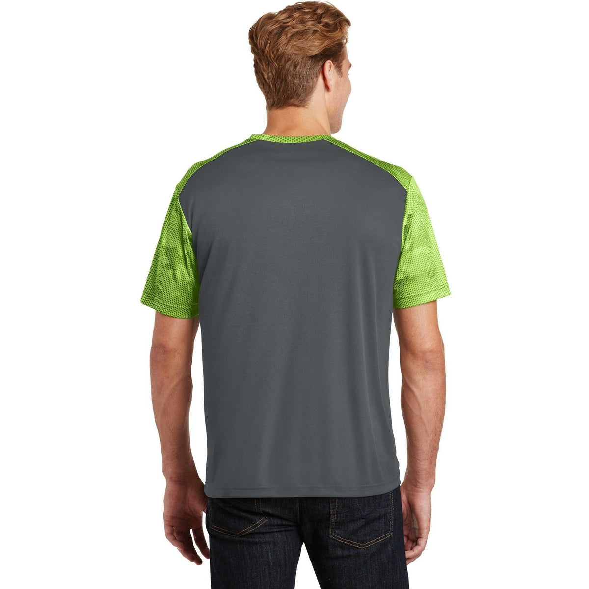 no-logo Sport-Tek Camohex Colorblock Tee-Regular-Sport-Tek-Thread Logic
