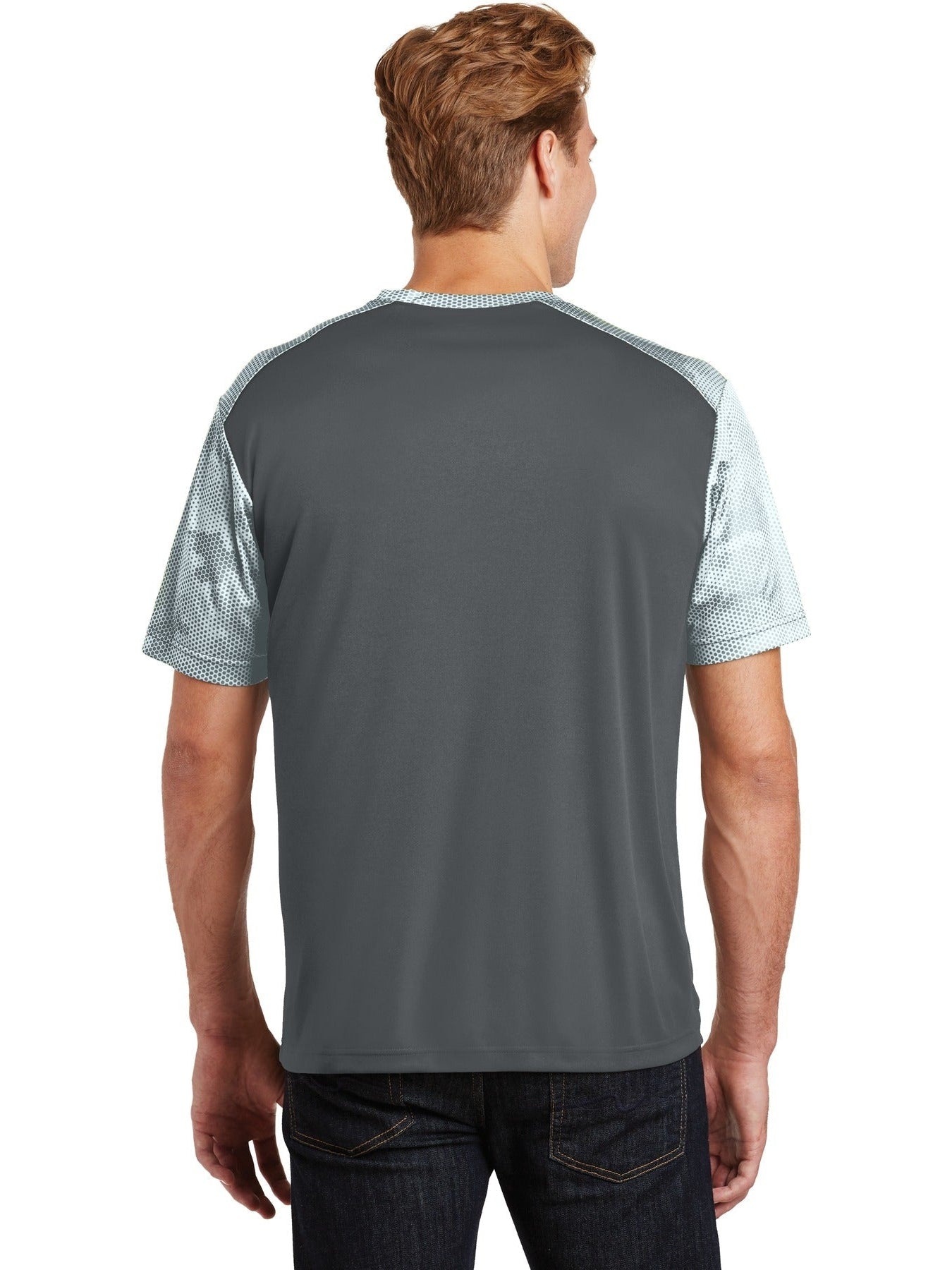 no-logo Sport-Tek Camohex Colorblock Tee-Regular-Sport-Tek-Thread Logic