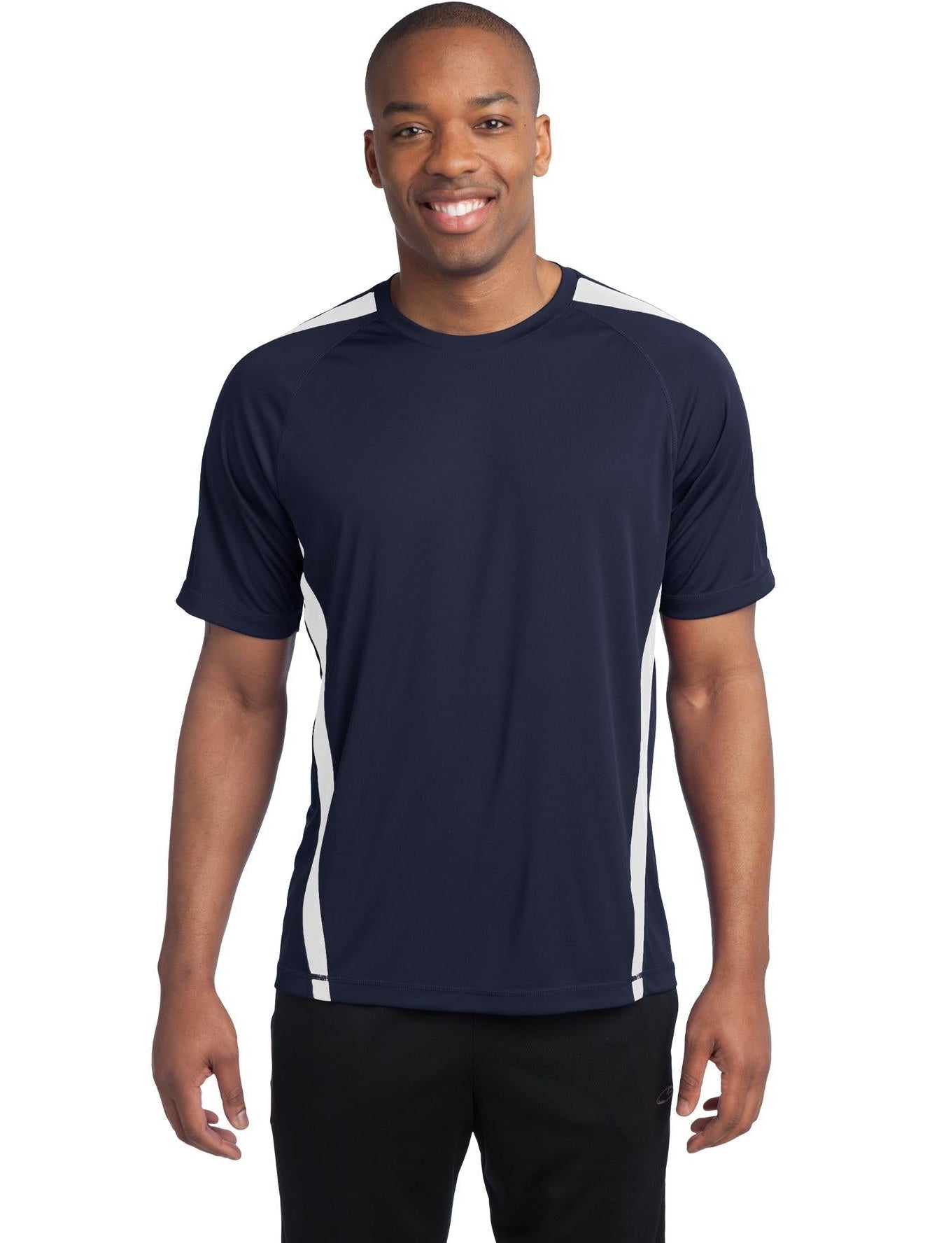 Sport-Tek Colorblock Posicharge Competitor Tee-Regular-Sport-Tek-True Navy/White-S-Thread Logic