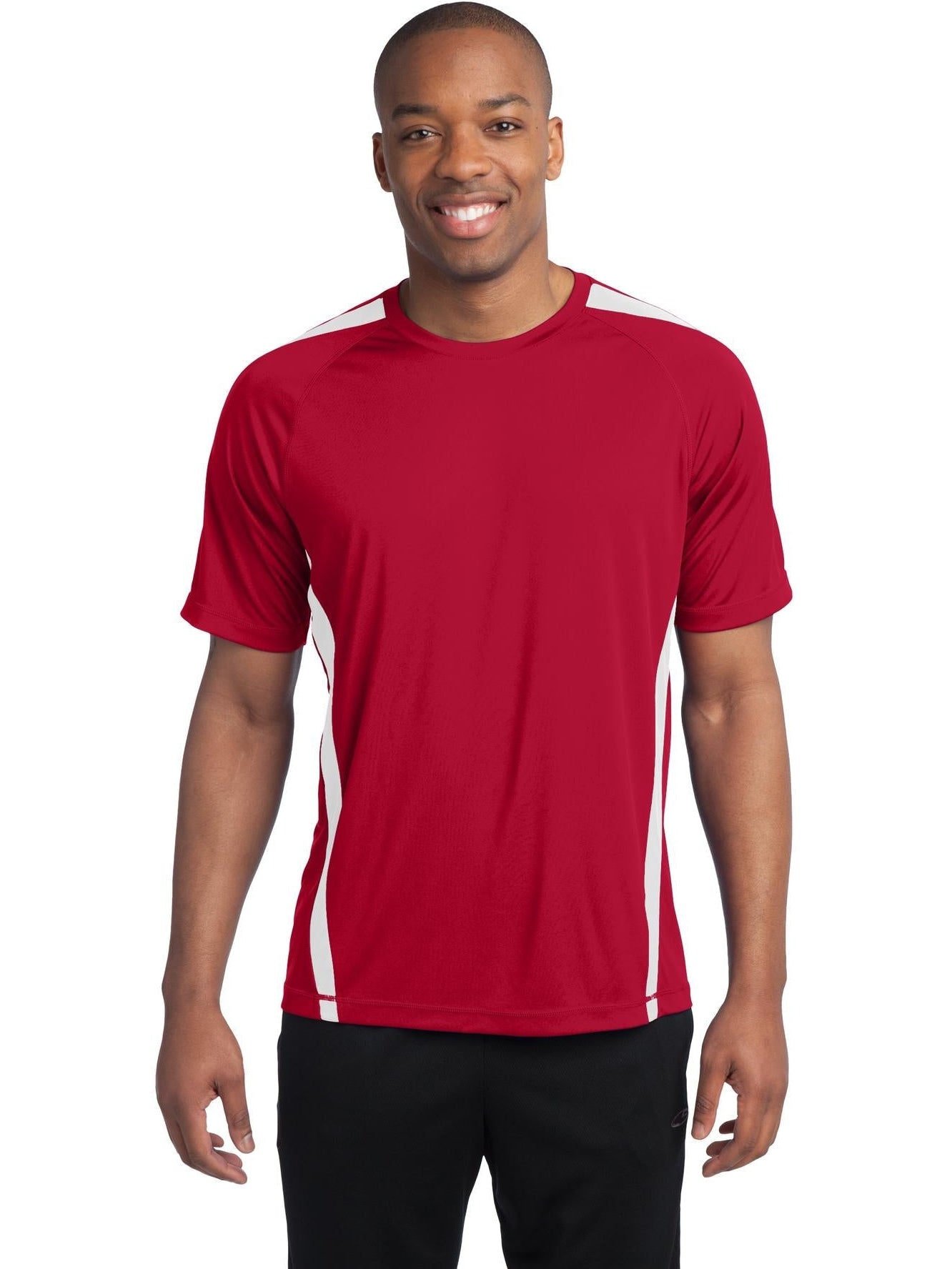 Sport-Tek Colorblock Posicharge Competitor Tee-Regular-Sport-Tek-True Red/White-S-Thread Logic