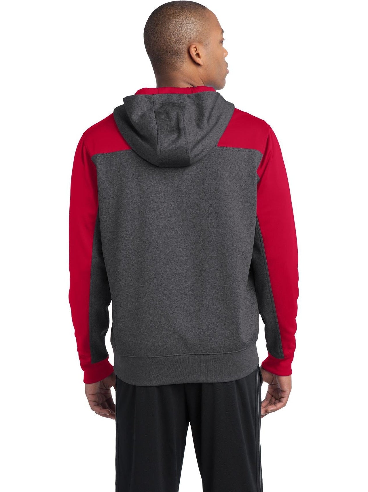 no-logo Sport-Tek Colorblock Tech Fleece 1/4-Zip Hooded Sweatshirt-Regular-Sport-Tek-Thread Logic