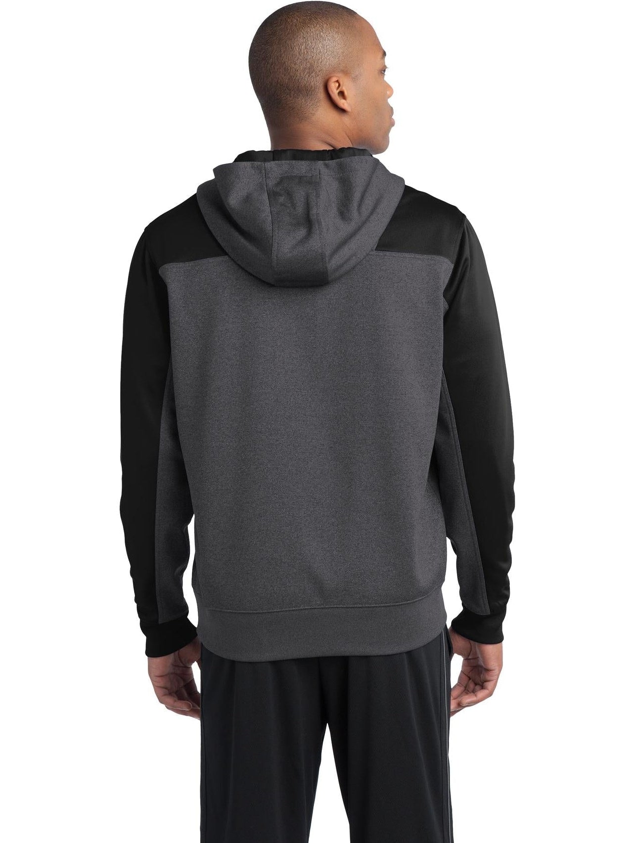 no-logo Sport-Tek Colorblock Tech Fleece 1/4-Zip Hooded Sweatshirt-Regular-Sport-Tek-Thread Logic