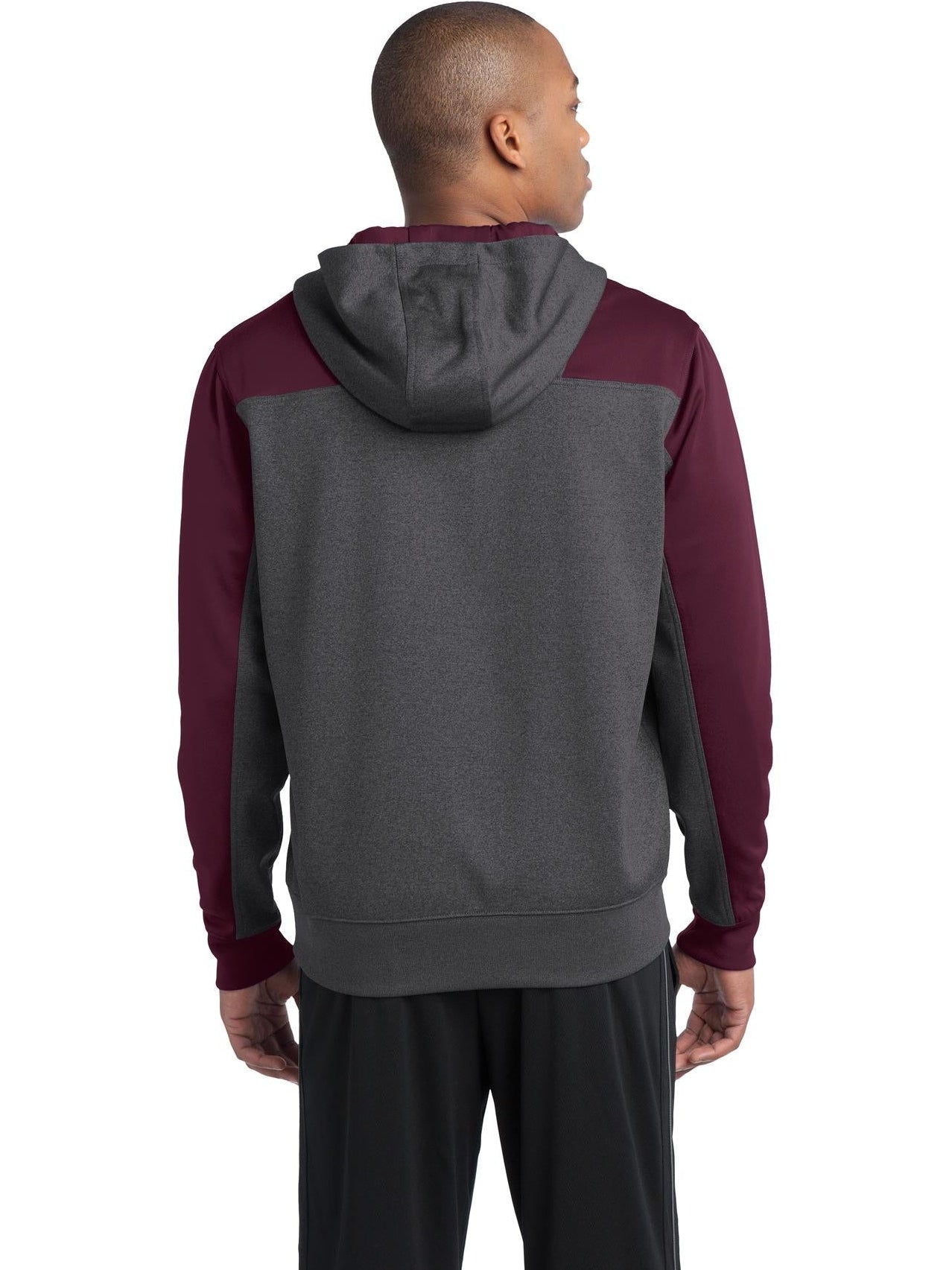 no-logo Sport-Tek Colorblock Tech Fleece 1/4-Zip Hooded Sweatshirt-Regular-Sport-Tek-Thread Logic