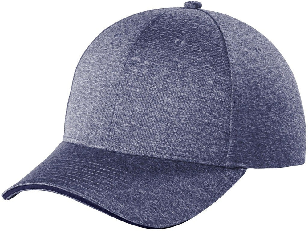 Sport-Tek Contender Snapback Cap-Regular-Sport-Tek-True Navy Heather/True Navy-OSFA-Thread Logic no-logo