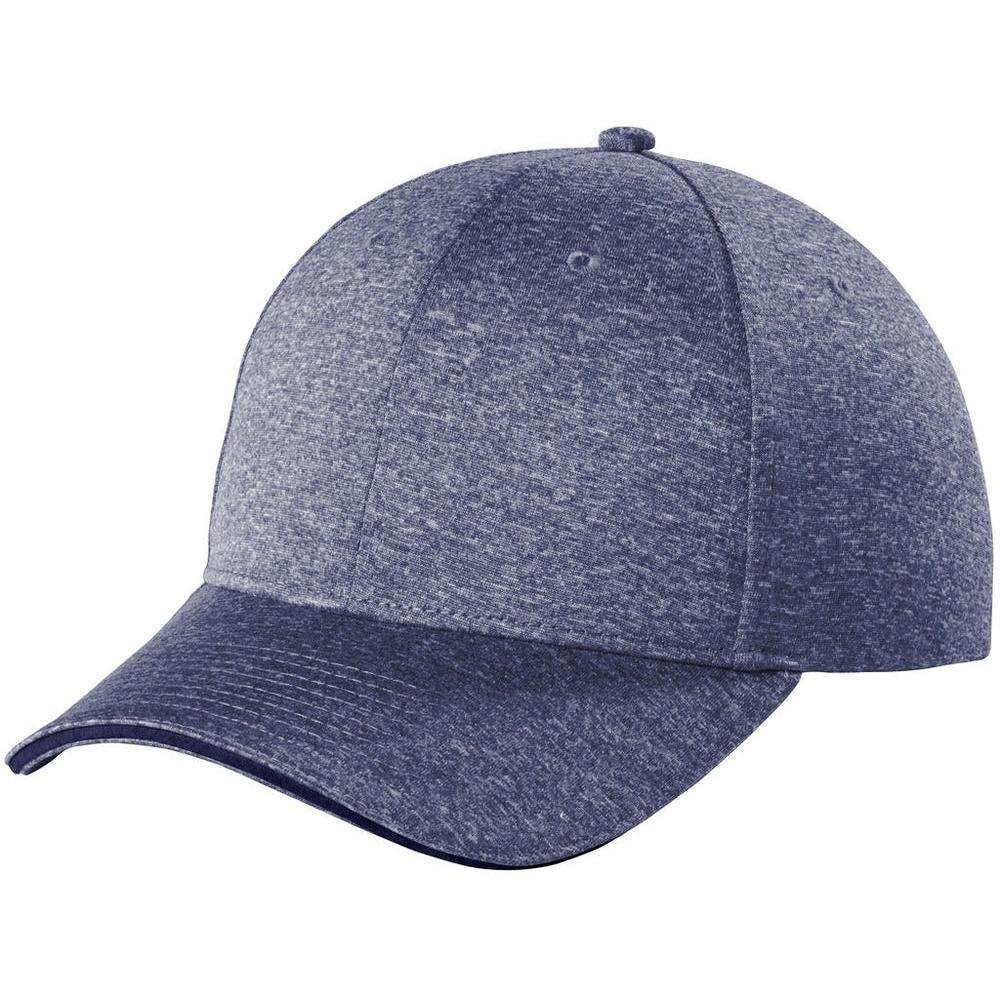 no-logo Sport-Tek Contender Snapback Cap-Regular-Sport-Tek-True Navy Heather/True Navy-OSFA-Thread Logic