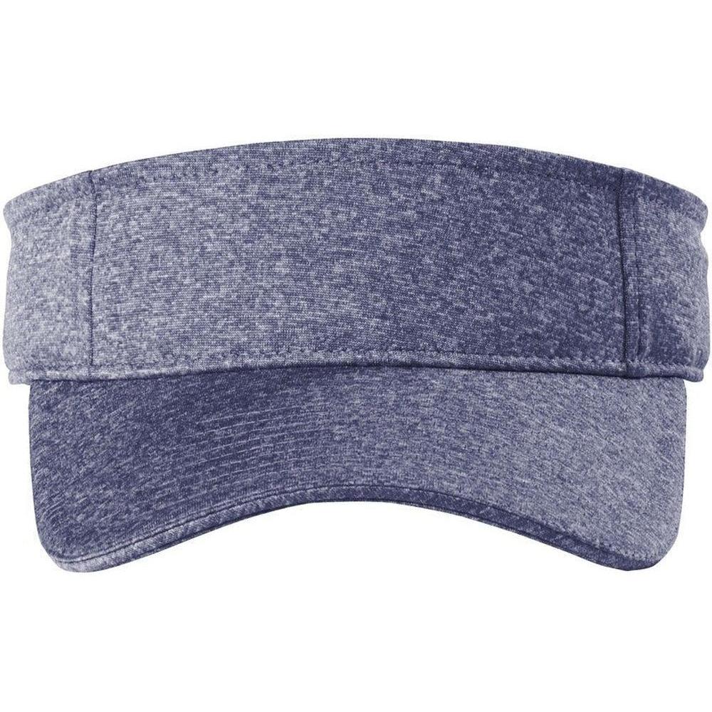 no-logo Sport-Tek Contender Visor-Regular-Sport-Tek-True Navy Heather/True Navy-OSFA-Thread Logic