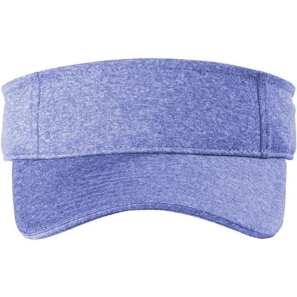no-logo CLOSEOUT - Sport-Tek Contender Visor-Headwear-Sport-Tek-True Royal Heather/True Royal Heather-OSFA-Thread Logic