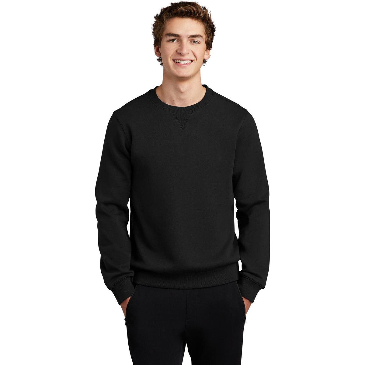 no-logo Sport-Tek Crewneck Sweatshirt-Regular-Sport-Tek-Black-S-Thread Logic