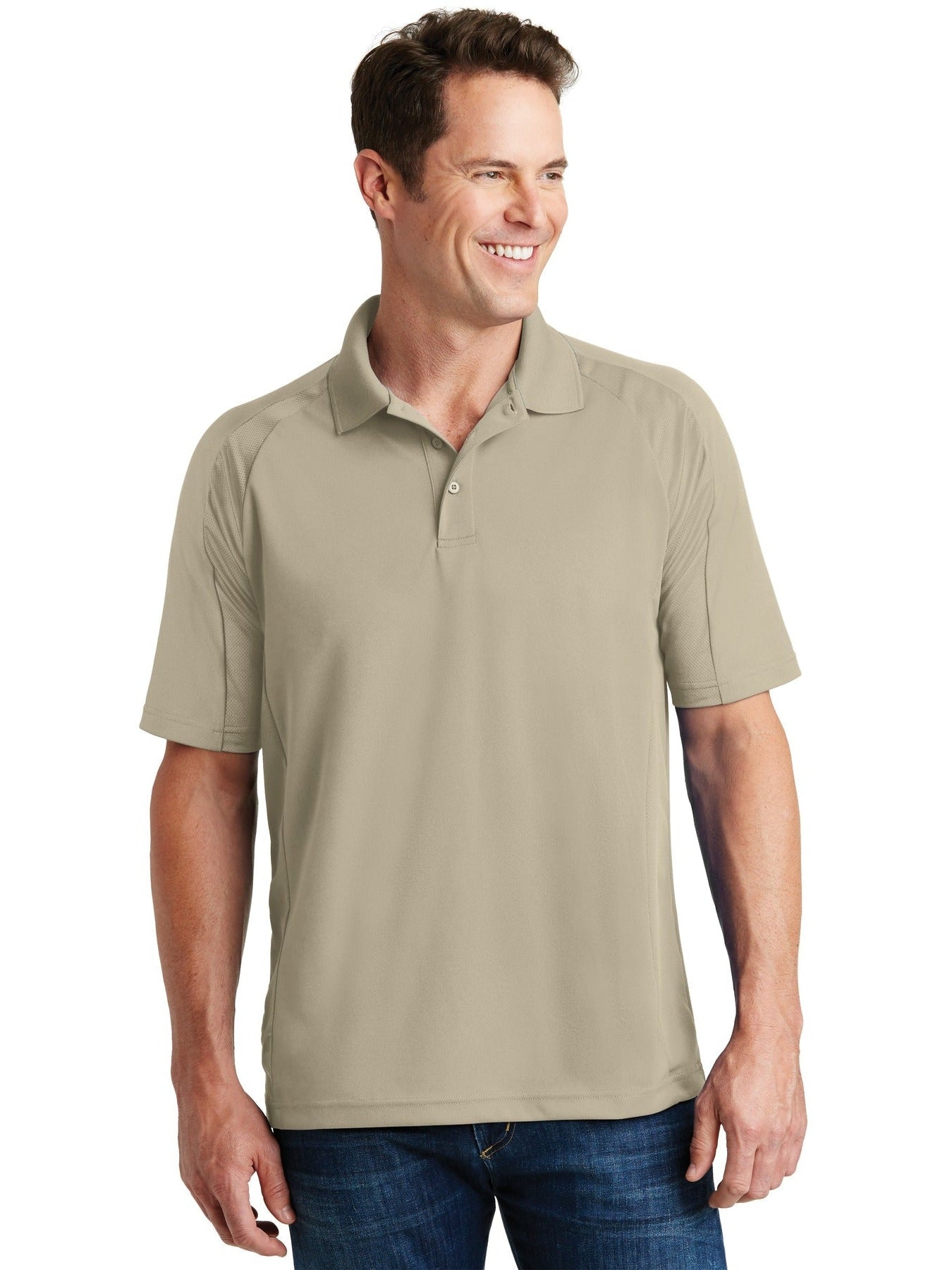 Sport-Tek Dri-Mesh Pro Polo-Regular-Sport-Tek-Sandstone-S-Thread Logic