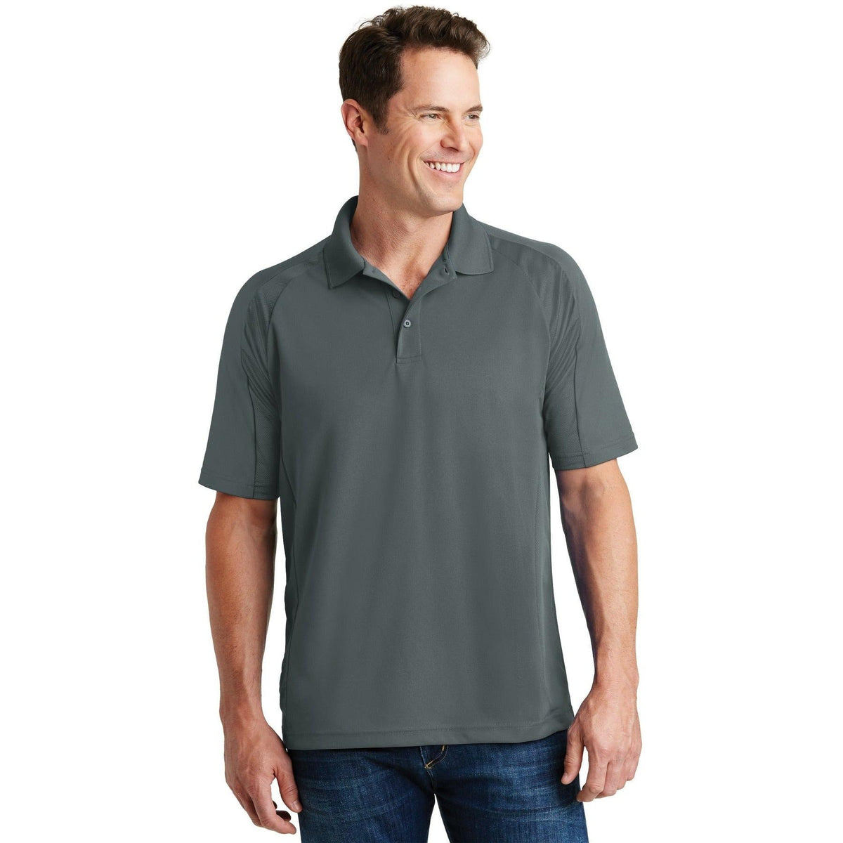 logo-left Sport-Tek Dri-Mesh Pro Polo-Regular-Sport-Tek-Steel-S-Thread Logic