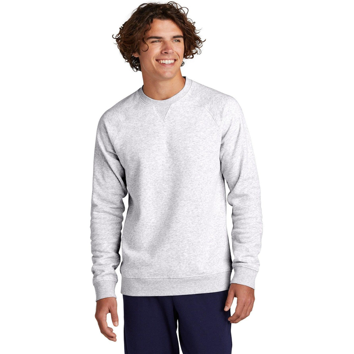 logo-right Sport-Tek Drive Fleece Crewneck-Regular-Sport-Tek-Athletic Heather-2XL-Thread Logic
