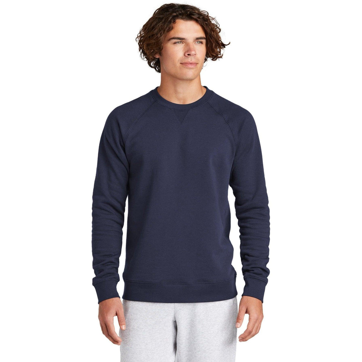logo-right Sport-Tek Drive Fleece Crewneck-Regular-Sport-Tek-True Navy-2XL-Thread Logic