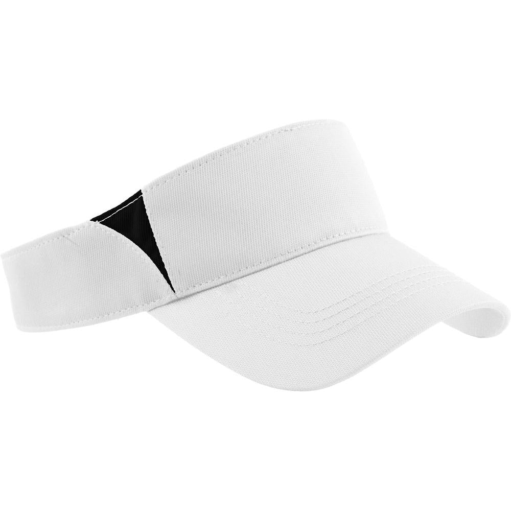 no-logo Sport-Tek Dry Zone Colorblock Visor-Regular-Sport-Tek-White/Black-OSFA-Thread Logic