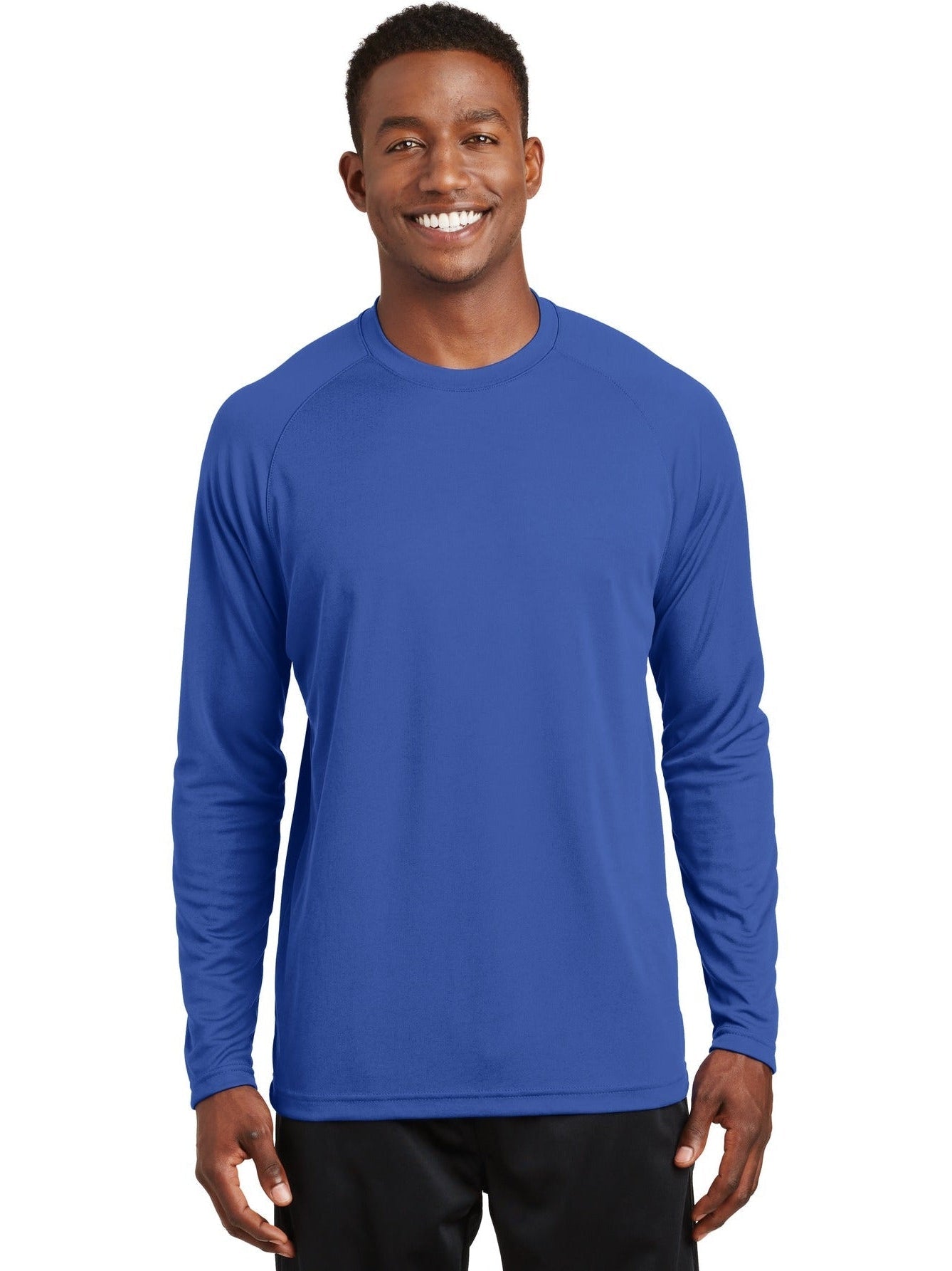Sport-Tek Dry Zone Long Sleeve Raglan T-Shirt-Regular-Sport-Tek-True Royal-S-Thread Logic