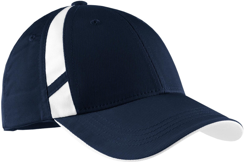 Sport-Tek Dry Zone Mesh Inset Cap-Regular-Sport-Tek-True Navy/White-OSFA-Thread Logic no-logo