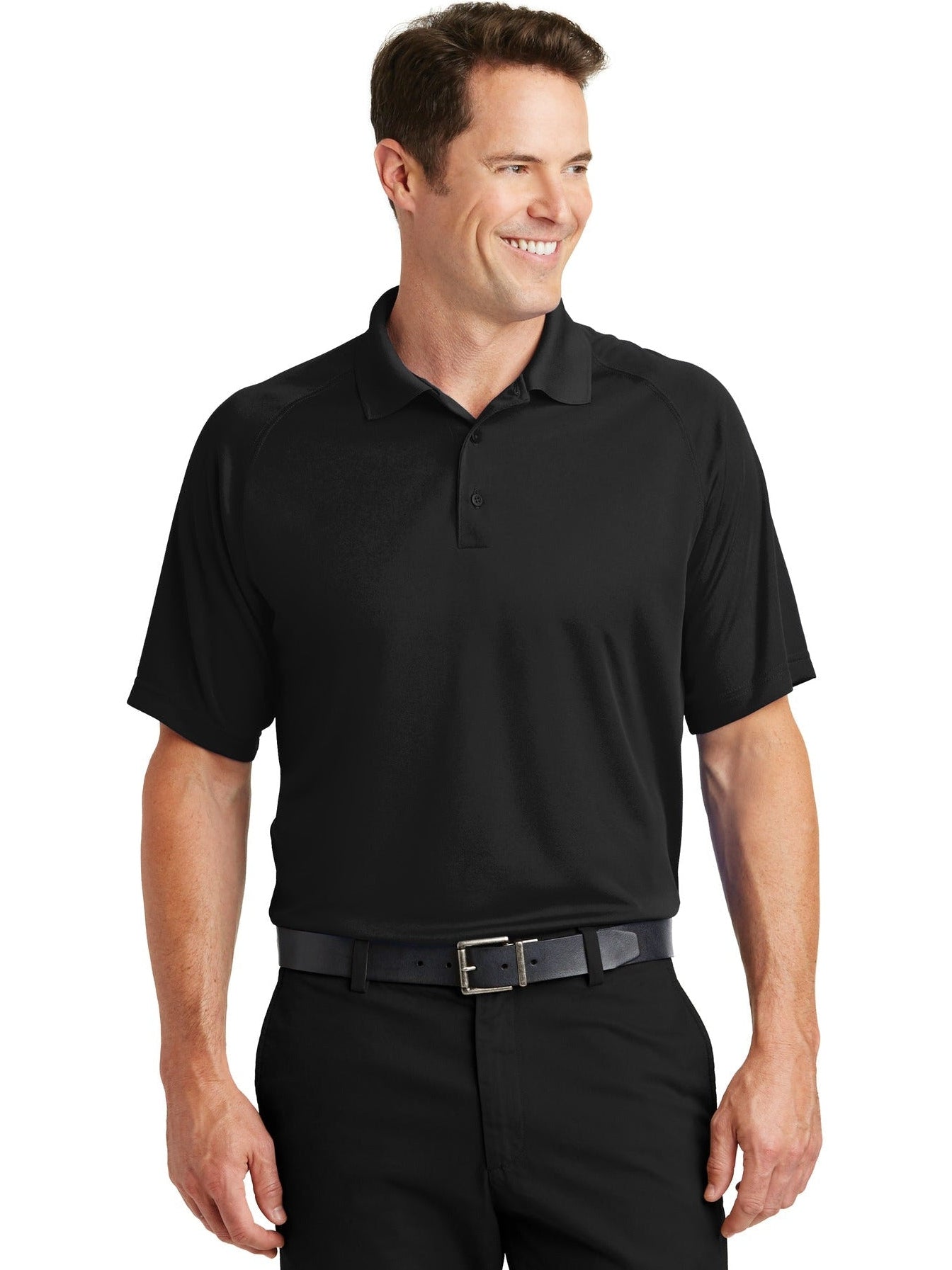 Sport-Tek Dry Zone Raglan Polo-Regular-Sport-Tek-Black-S-Thread Logic