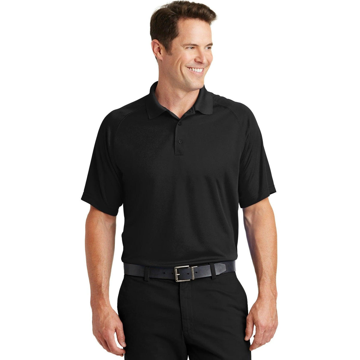 no-logo Sport-Tek Dry Zone Raglan Polo-Regular-Sport-Tek-Black-S-Thread Logic