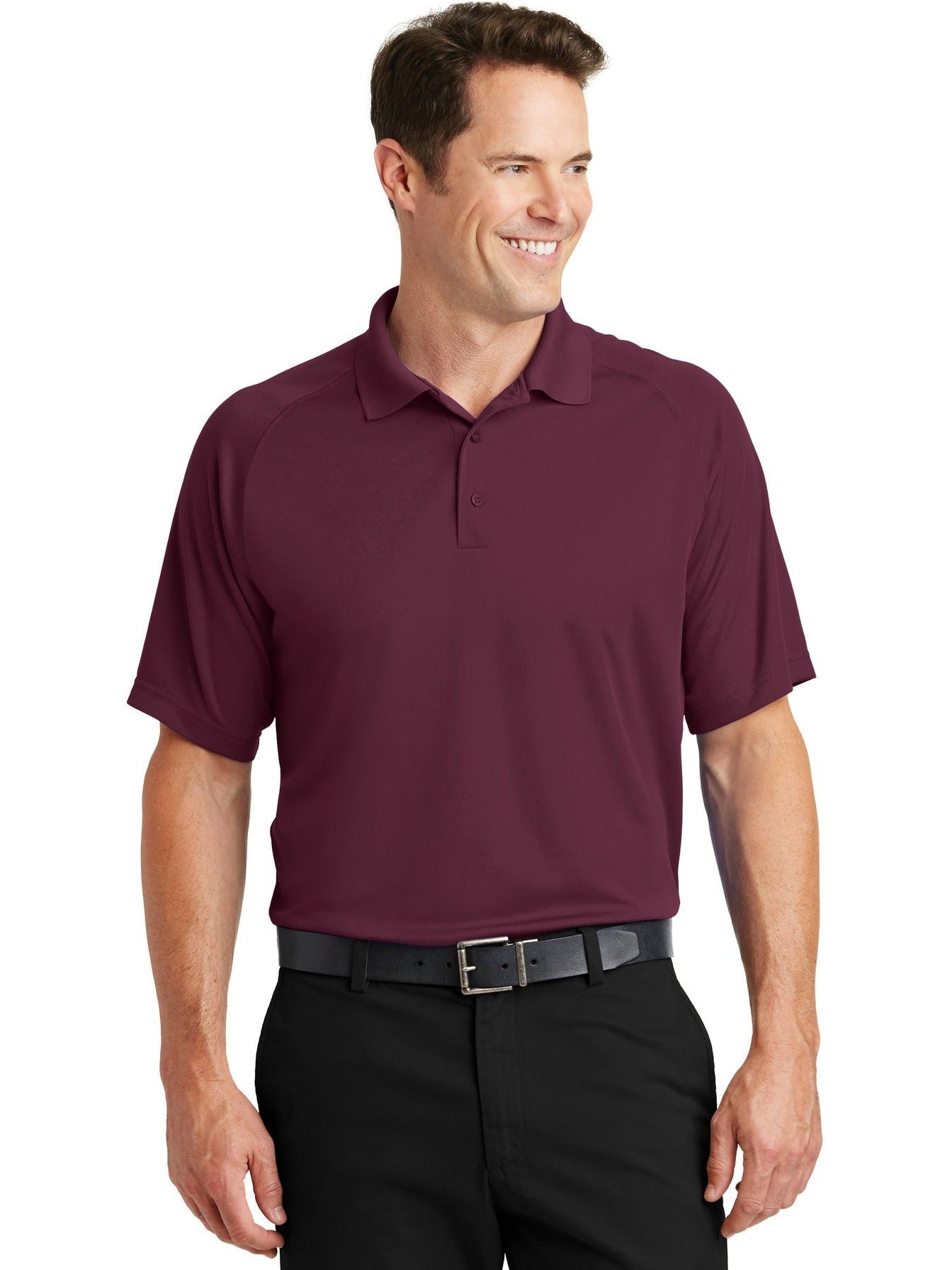 Sport-Tek Dry Zone Raglan Polo-Regular-Sport-Tek-Maroon-S-Thread Logic