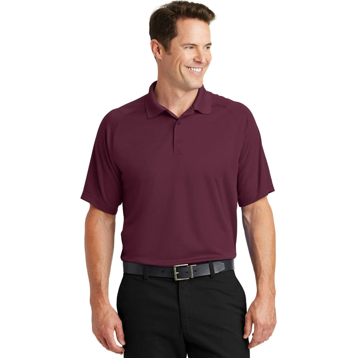 no-logo Sport-Tek Dry Zone Raglan Polo-Regular-Sport-Tek-Maroon-S-Thread Logic