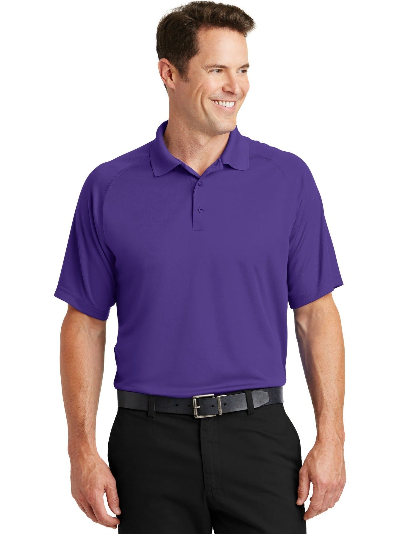 Sport-Tek Dry Zone Raglan Polo-Regular-Sport-Tek-Purple-S-Thread Logic
