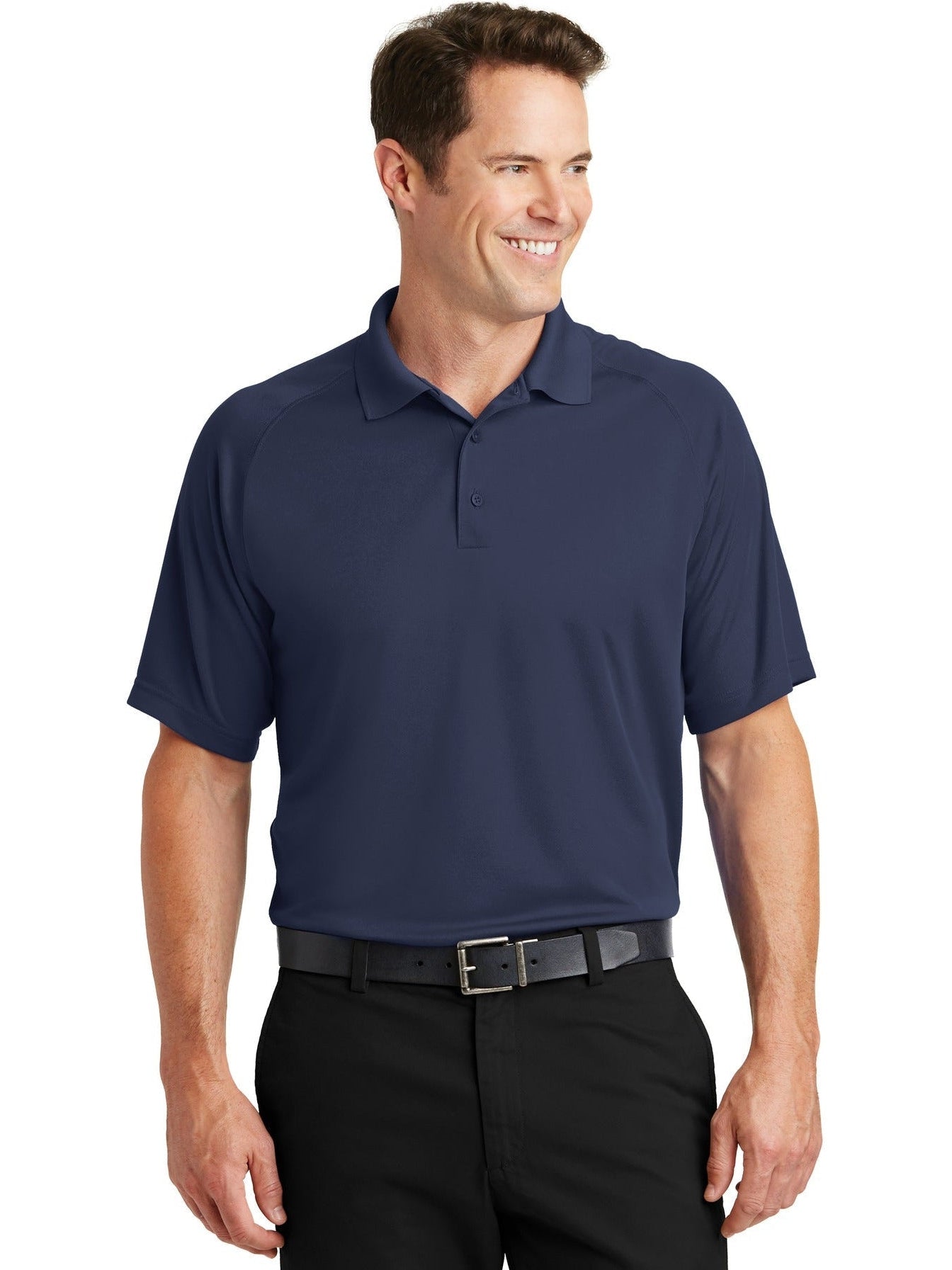 Sport-Tek Dry Zone Raglan Polo-Regular-Sport-Tek-True Navy-S-Thread Logic