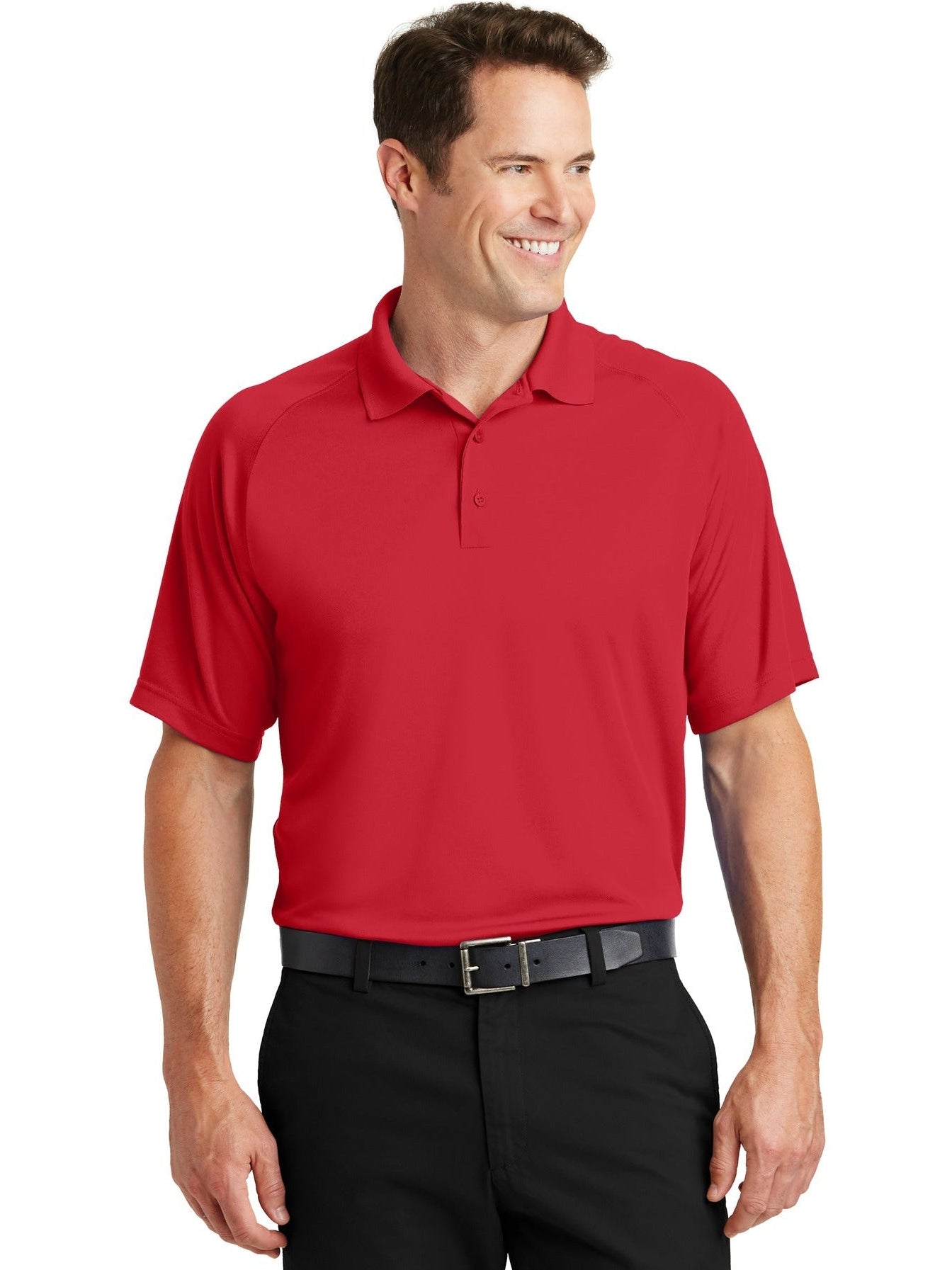 Sport-Tek Dry Zone Raglan Polo-Regular-Sport-Tek-True Red-S-Thread Logic