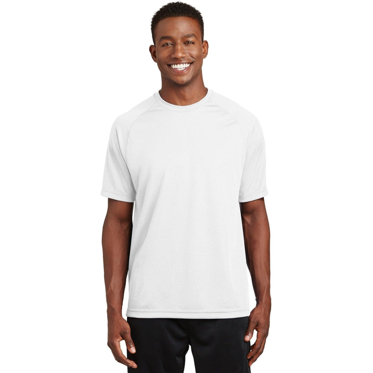 no-logo Sport-Tek Dry Zone Short Sleeve Raglan T-Shirt-Regular-Sport-Tek-White-S-Thread Logic