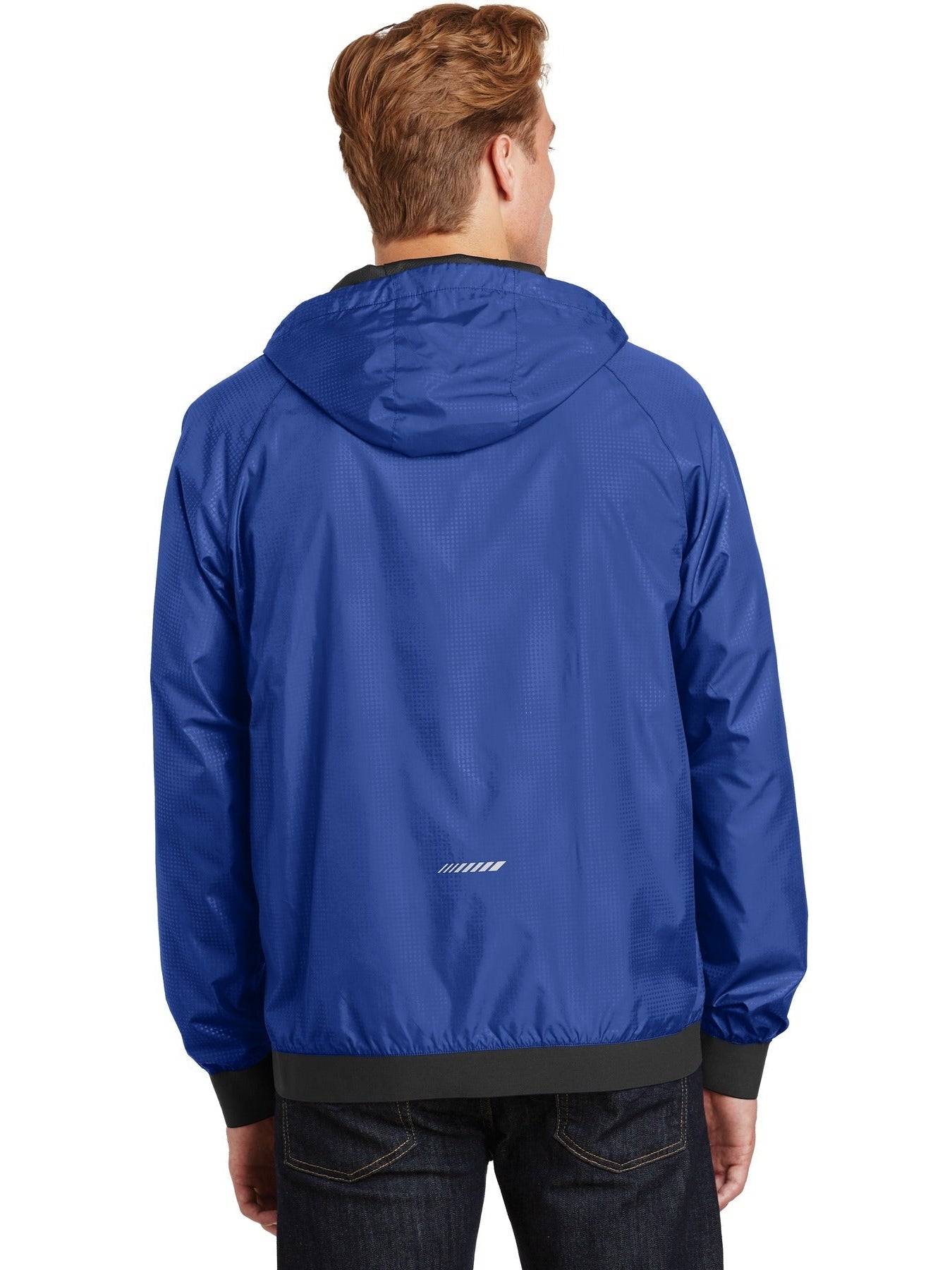 no-logo Sport-Tek Embossed Hooded Wind Jacket-Regular-Sport-Tek-Thread Logic