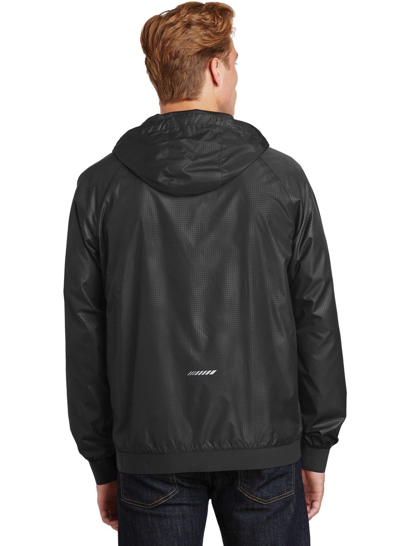no-logo Sport-Tek Embossed Hooded Wind Jacket-Regular-Sport-Tek-Thread Logic