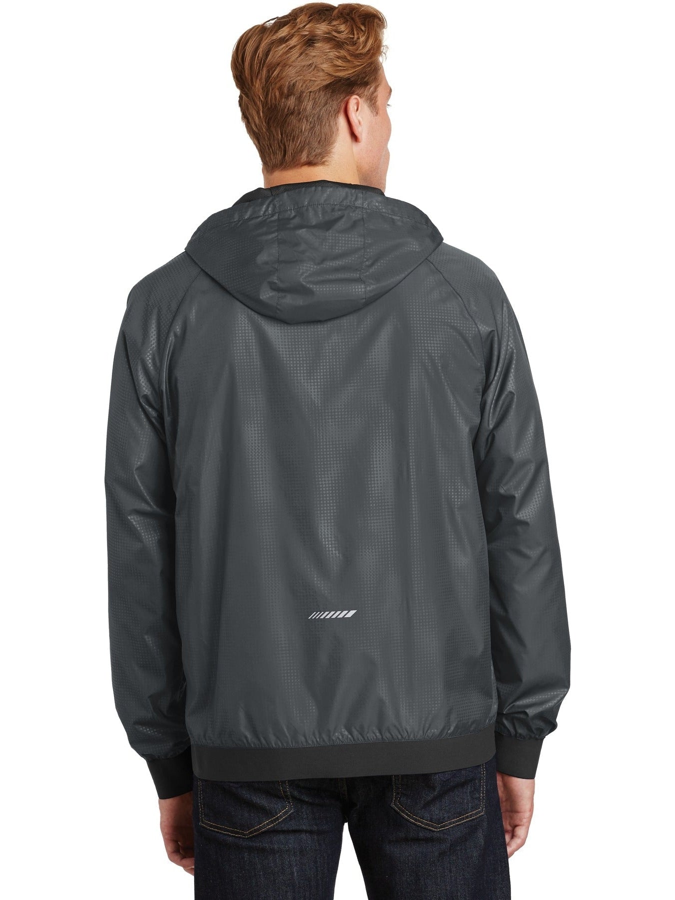 no-logo Sport-Tek Embossed Hooded Wind Jacket-Regular-Sport-Tek-Thread Logic