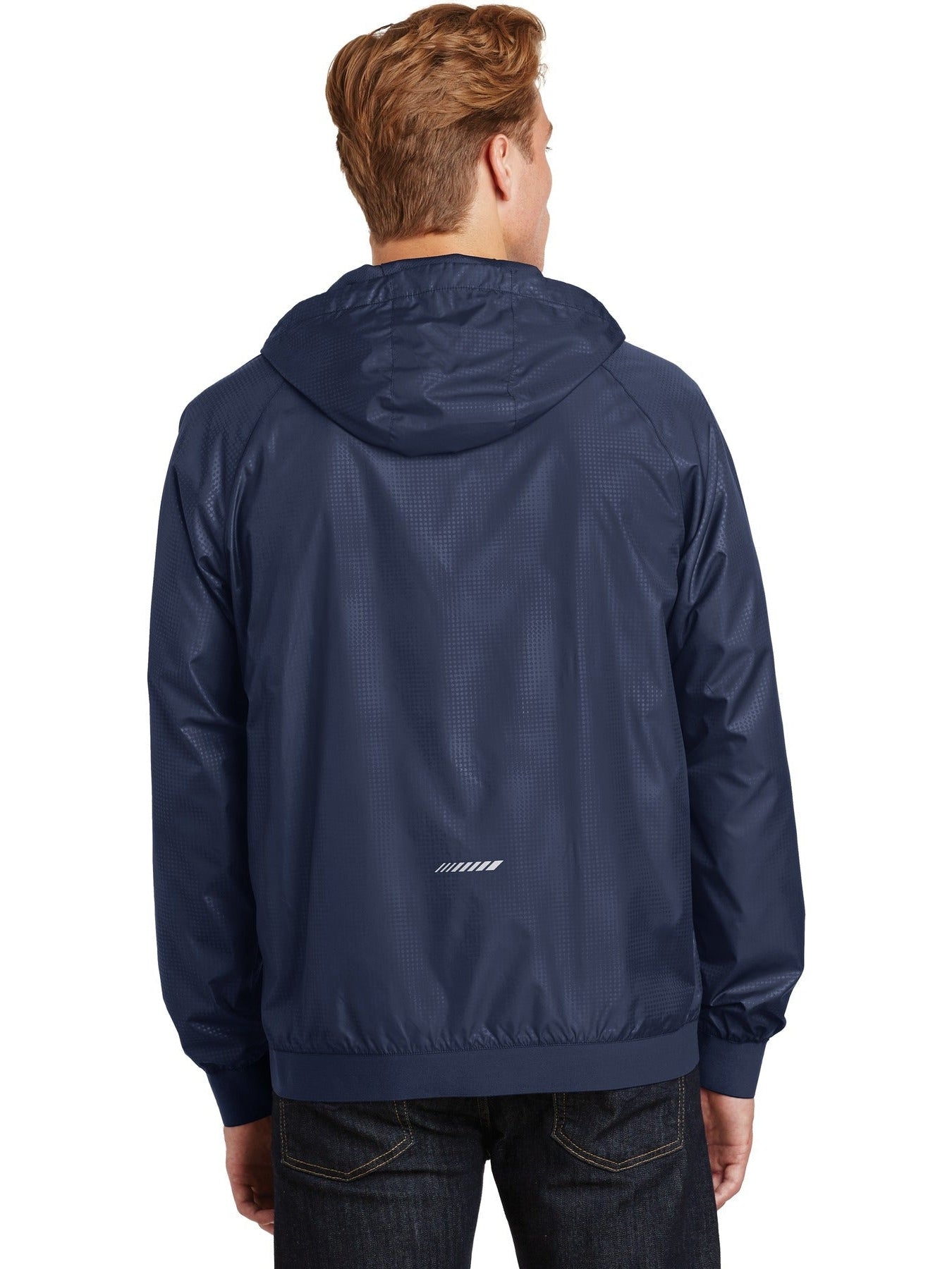 no-logo Sport-Tek Embossed Hooded Wind Jacket-Regular-Sport-Tek-Thread Logic