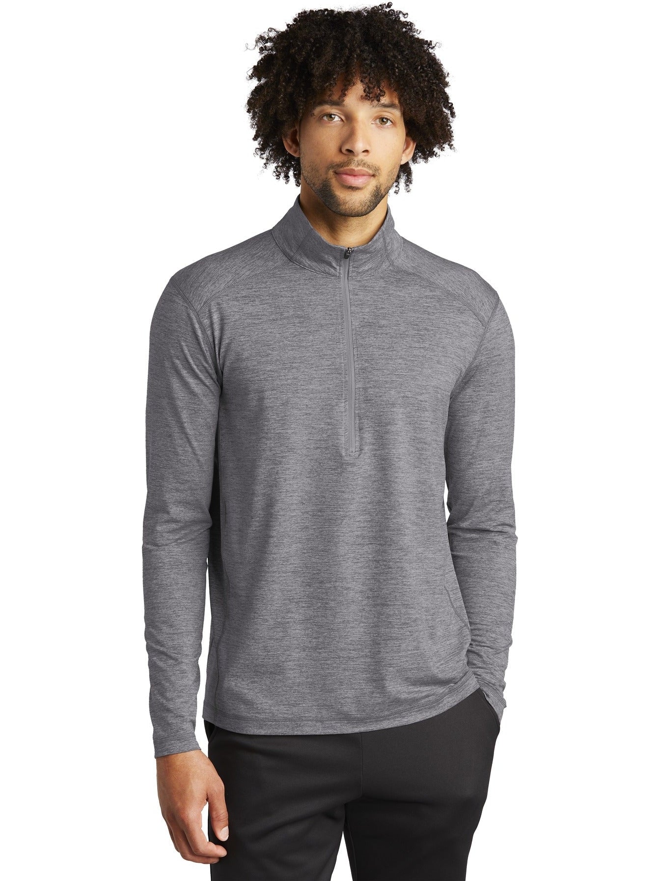 Sport-Tek Exchange 1.5 Long Sleeve 1/2-Zip-Regular-Sport-Tek-Grey Heather-S-Thread Logic