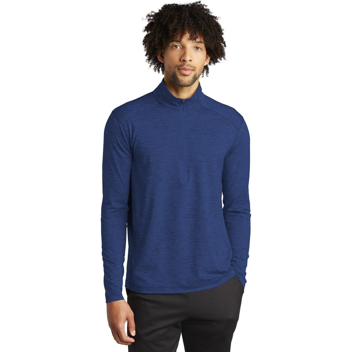 no-logo Sport-Tek Exchange 1.5 Long Sleeve 1/2-Zip-Regular-Sport-Tek-True Royal Heather-S-Thread Logic