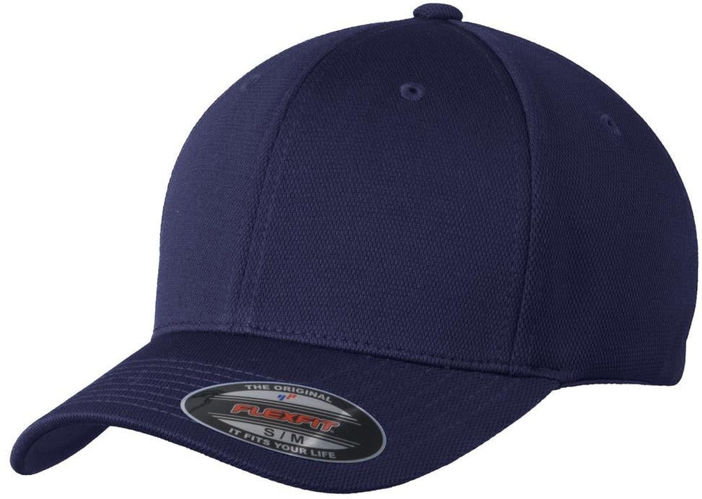 Sport-Tek Flexfit Cool & Dry Poly Block Mesh Cap no-logo