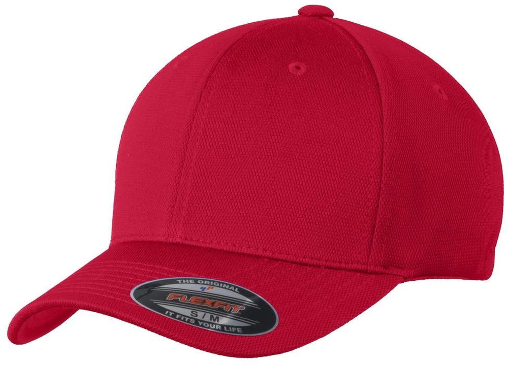 Sport-Tek Flexfit Cool & Dry Poly Block Mesh Cap no-logo