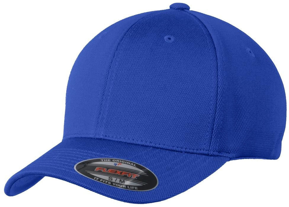 Sport-Tek Flexfit Cool & Dry Poly Block Mesh Cap no-logo