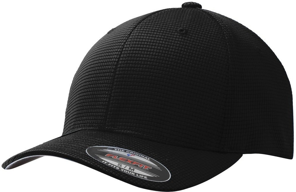 Sport-Tek Flexfit Grid Texture Cap-Regular-Sport-Tek-Black-L/XL-Thread Logic no-logo