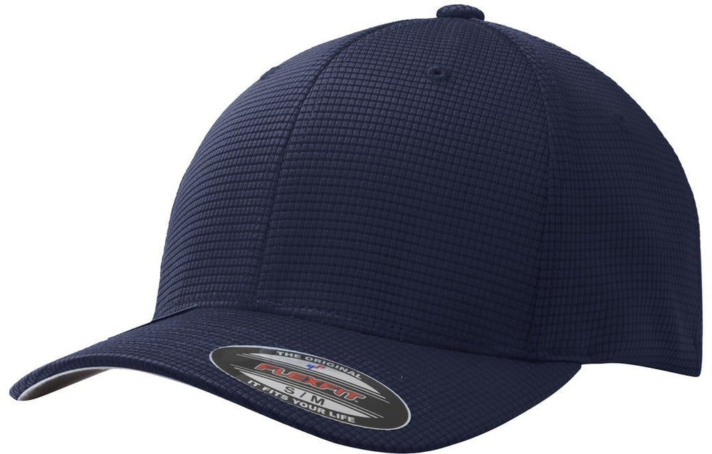 Sport-Tek Flexfit Grid Texture Cap-Regular-Sport-Tek-True Navy-L/XL-Thread Logic no-logo