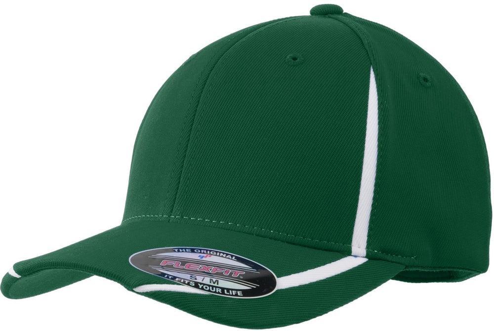 Sport-Tek Flexfit Performance Colorblock Cap-Active-Sport-Tek-Forest Green/White-S/M-Thread Logic no-logo