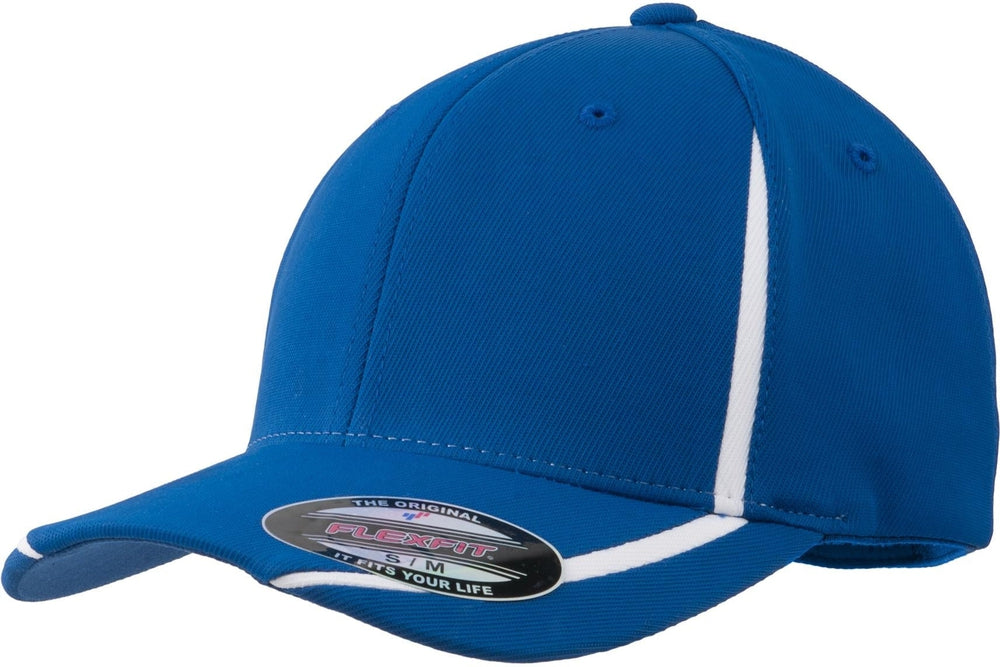 Sport-Tek Flexfit Performance Colorblock Cap-Active-Sport-Tek-True Royal/White-S/M-Thread Logic no-logo